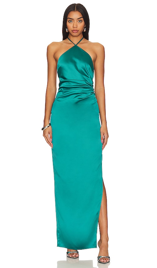 Shop Lovers & Friends Emaline Gown In Teal Green