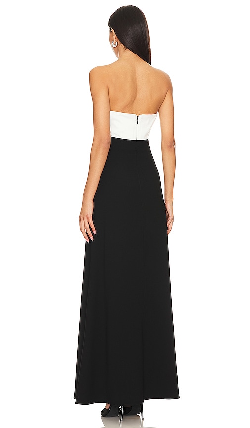 view 3 of 3 Anais Strapless Gown in Black & White