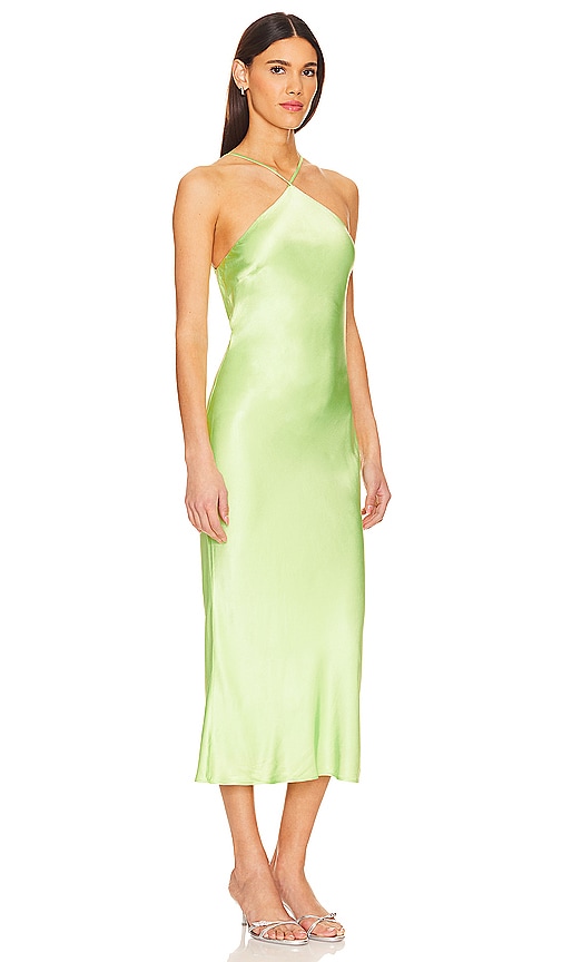 view 2 of 3 Adriana Midi Dress in Lime Green