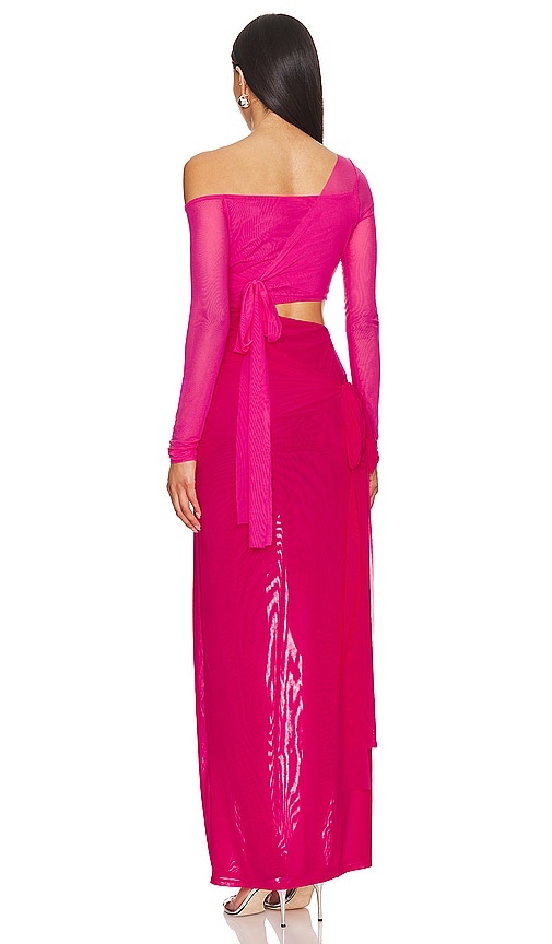 view 4 of 4 Jayleen Asymmetric Dress in Pink Multi