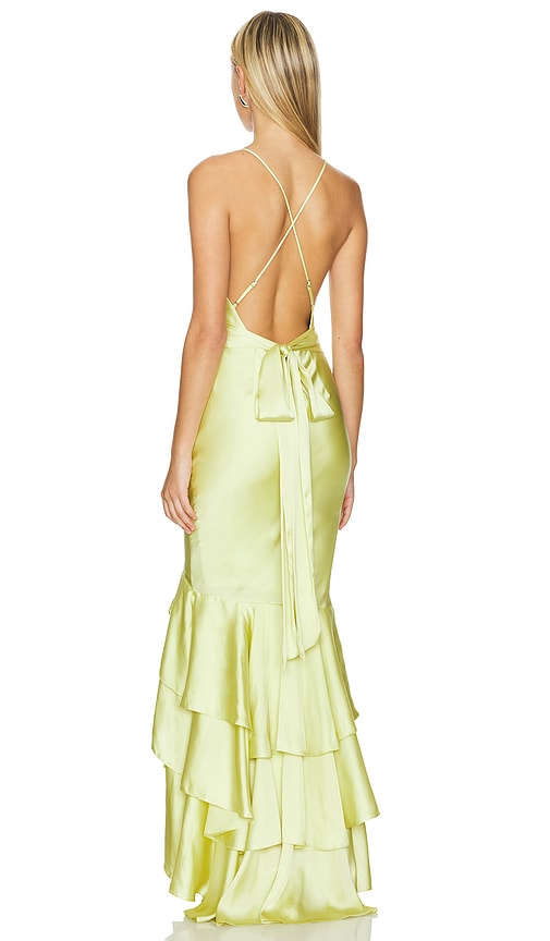 view 3 of 3 Cleo Gown in Melon Green