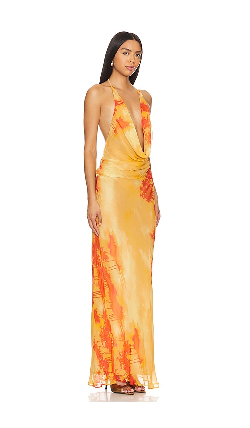 view 2 of 3 Raven Maxi Dress in Orange Sunset