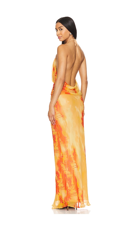 view 3 of 3 Raven Maxi Dress in Orange Sunset