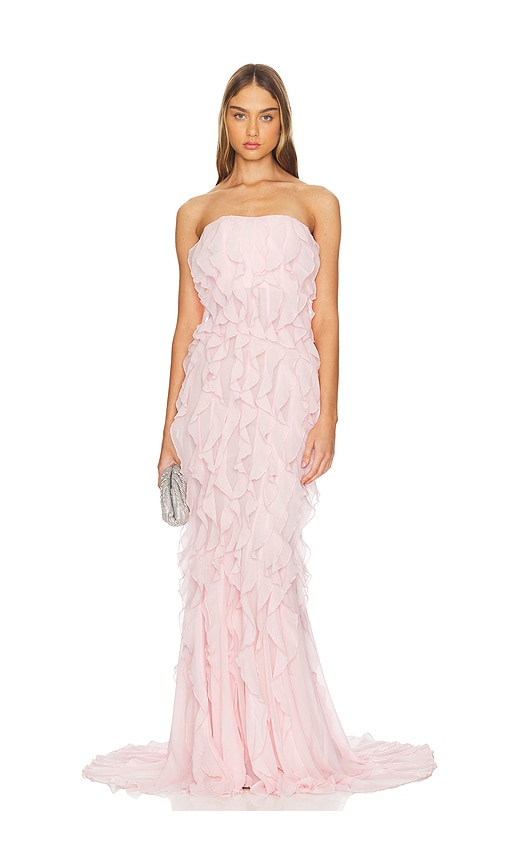 view 1 of 3 Davina Gown in Baby Pink