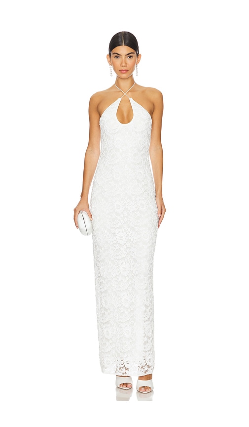 view 1 of 4 Eloise Embellished Maxi Dress in White