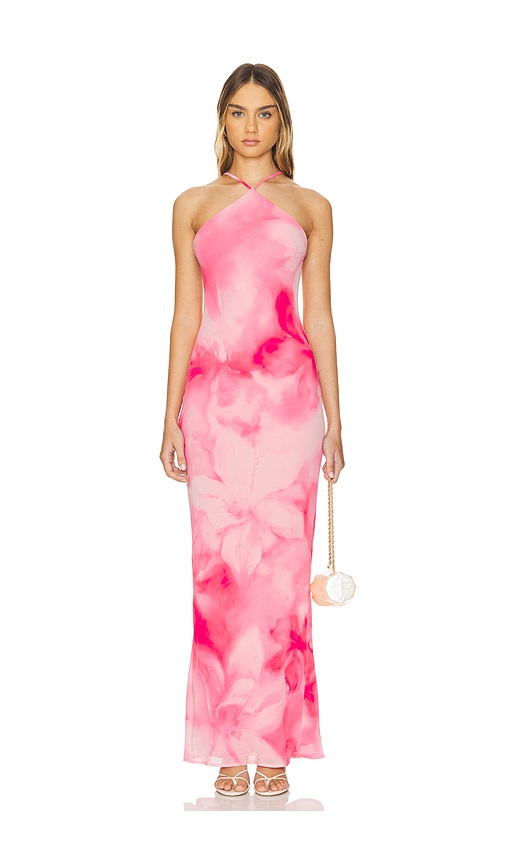 view 1 of 3 Kima Gown in Blur Floral Pink