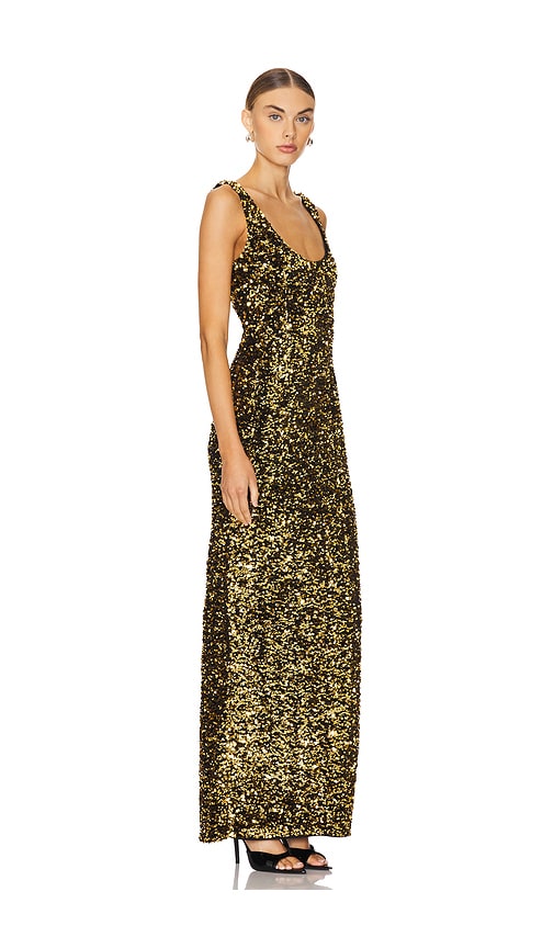 view 2 of 3 Ginger Sequin Gown in Disco Gold