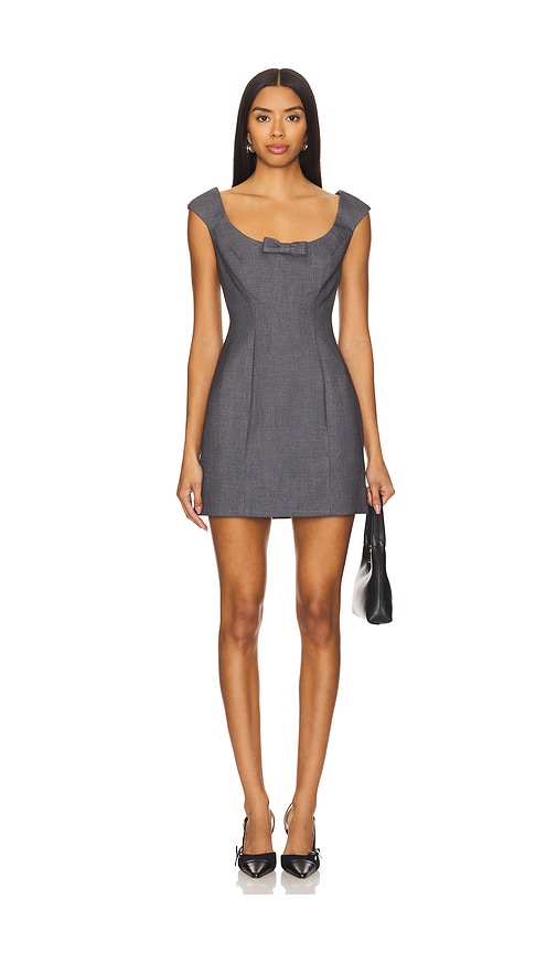 view 1 of 3 Adee Mini Dress in Dark Grey