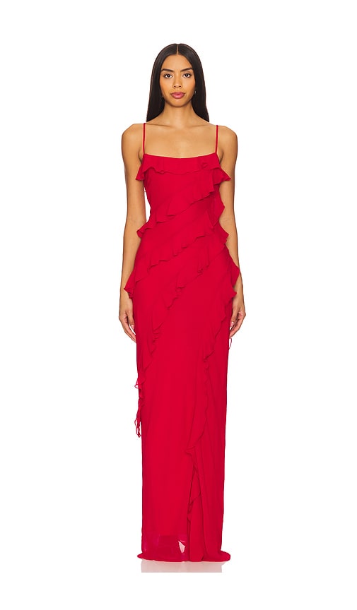 Shop Lovers & Friends Delora Gown In Red