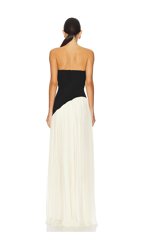 view 3 of 4 Alice Strapless Gown in Black & Cream