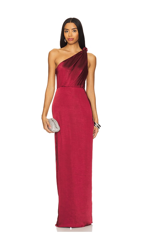 Lovers & Friends Bella Gown In Burgundy