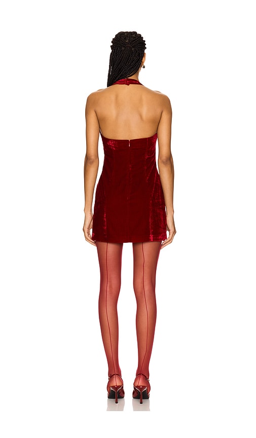 view 3 of 3 Vivica Velvet Mini Dress in Red