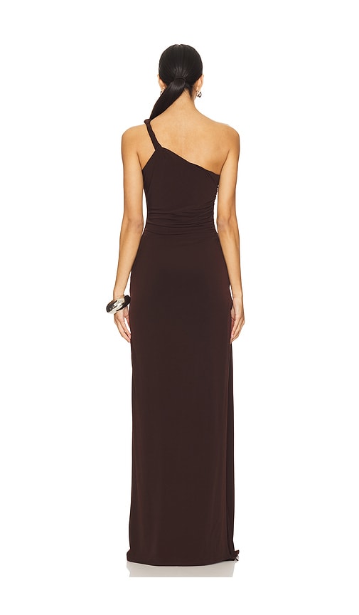 view 3 of 3 Sabrina Gown in Espresso Brown