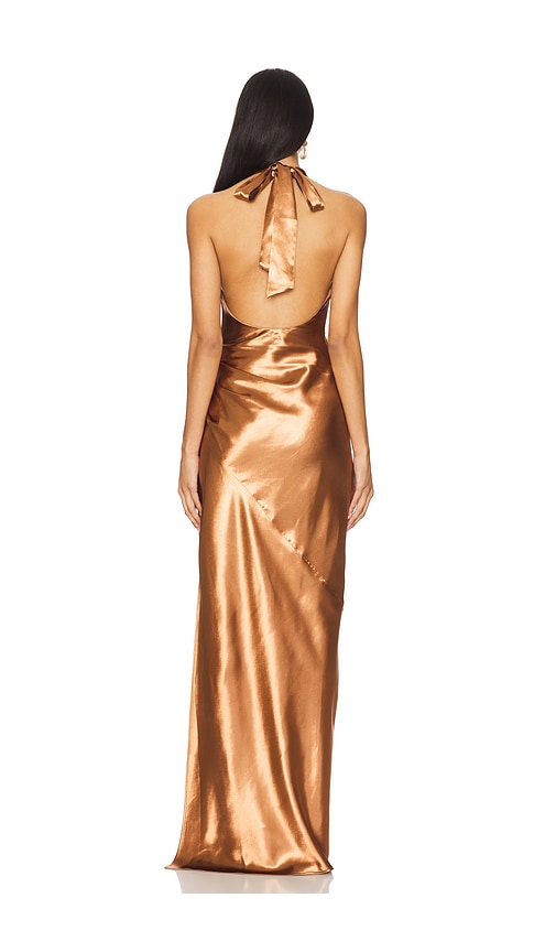 view 4 of 4 Kamiah Gown in Copper Brown