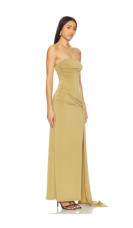 Lovers & Friends Adley Gown In 苔藓绿