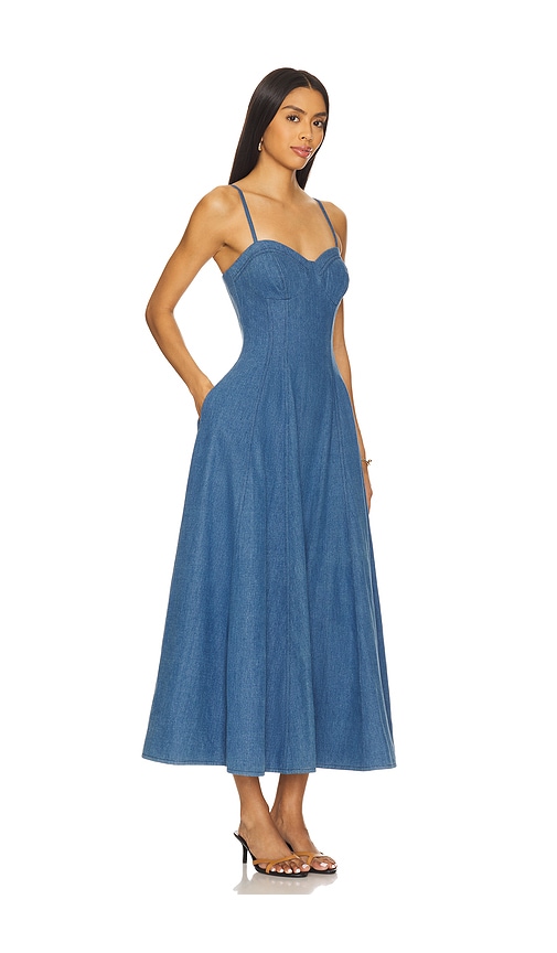 view 2 of 3 Simone Midi Dress in Denim Blue