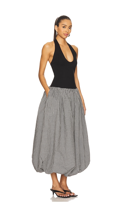 view 2 of 4 Carolina Midi Dress in Black & Gingham