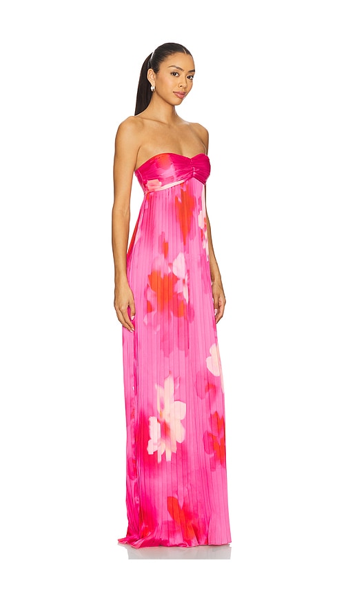 view 3 of 4 Gia Gown in Pink Floral Multi
