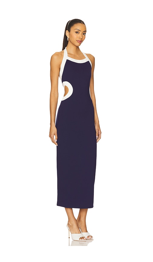 view 2 of 3 Eliza Midi Dress in Navy & White