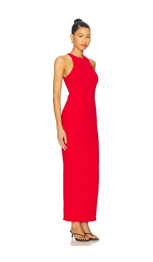 Lovers & Friends Dover Rib Midi Dress In Red