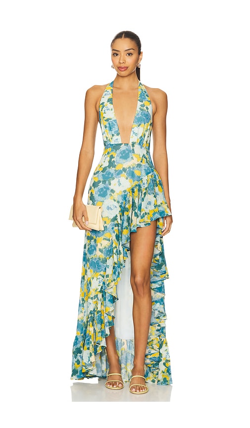 view 1 of 4 Eloise Gown in Blue Multi Floral