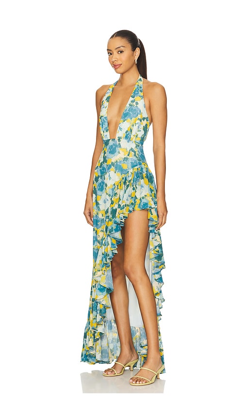 view 3 of 4 Eloise Gown in Blue Multi Floral