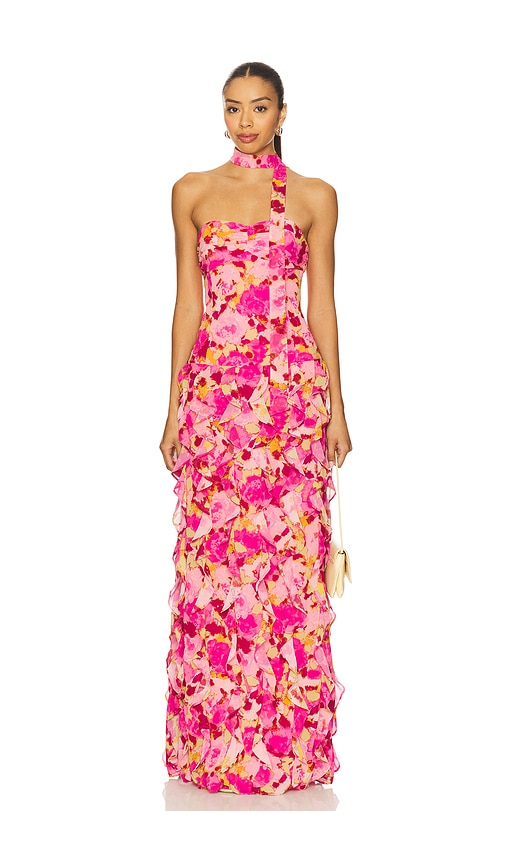 view 1 of 4 Tracie Gown in Pink Georgia Floral