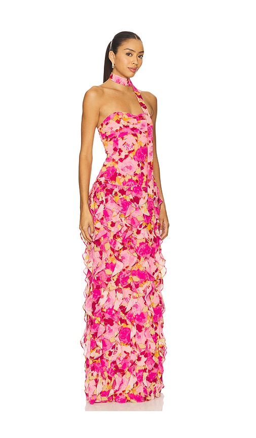 view 3 of 4 Tracie Gown in Pink Georgia Floral