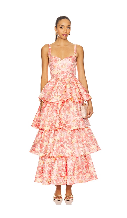 view 1 of 3 Francesca Maxi Dress in Pink & Yellow Floral