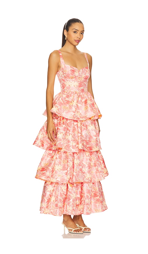 view 2 of 3 Francesca Maxi Dress in Pink & Yellow Floral