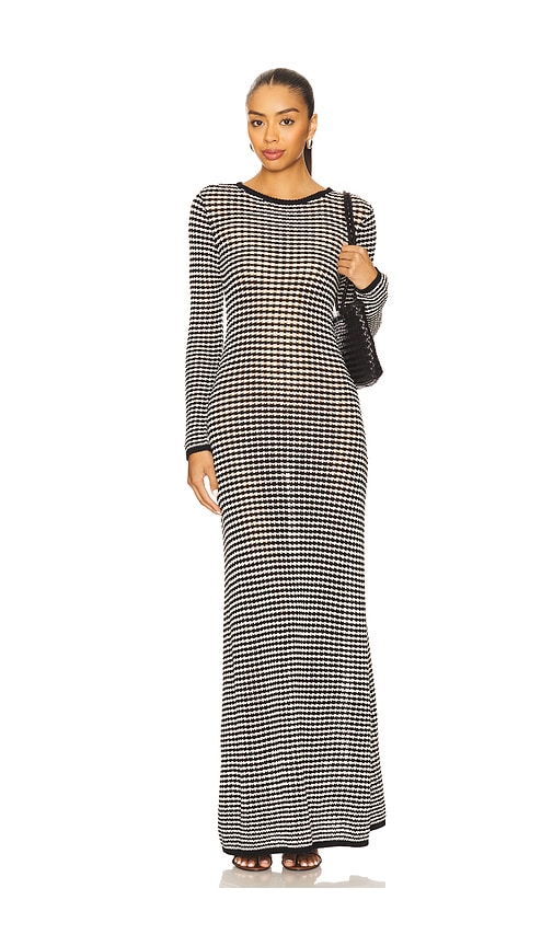 view 1 of 4 Brienne Maxi Dress in Black & White