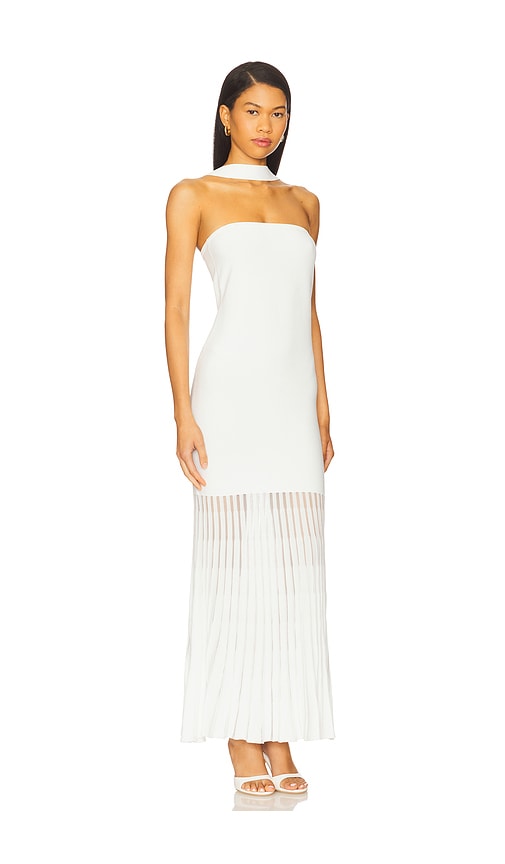 view 2 of 3 x Yhasmina Ferrara Kelly Pleated Knit Dress in White