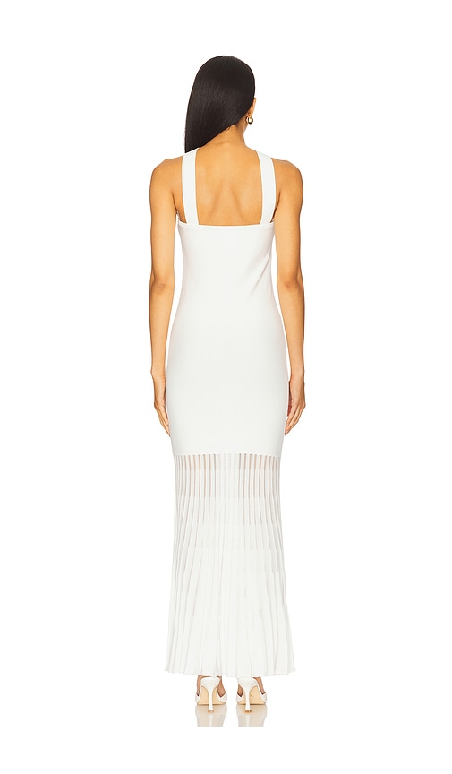 view 3 of 3 x Yhasmina Ferrara Kelly Pleated Knit Dress in White