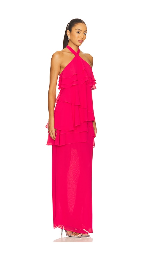 view 2 of 3 Zuri Gown in Raspberry Pink
