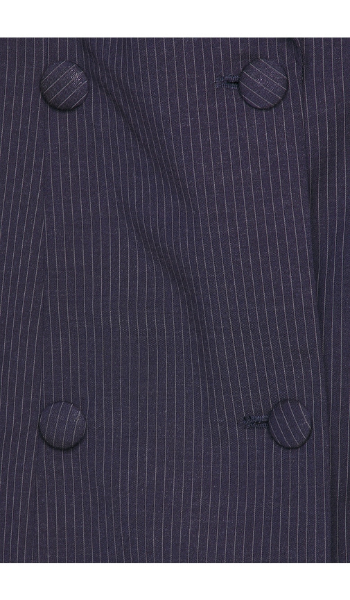 view 4 of 4 x Yhasmina Ferrara Ashley Mini Dress in Navy & Grey Pinstripe