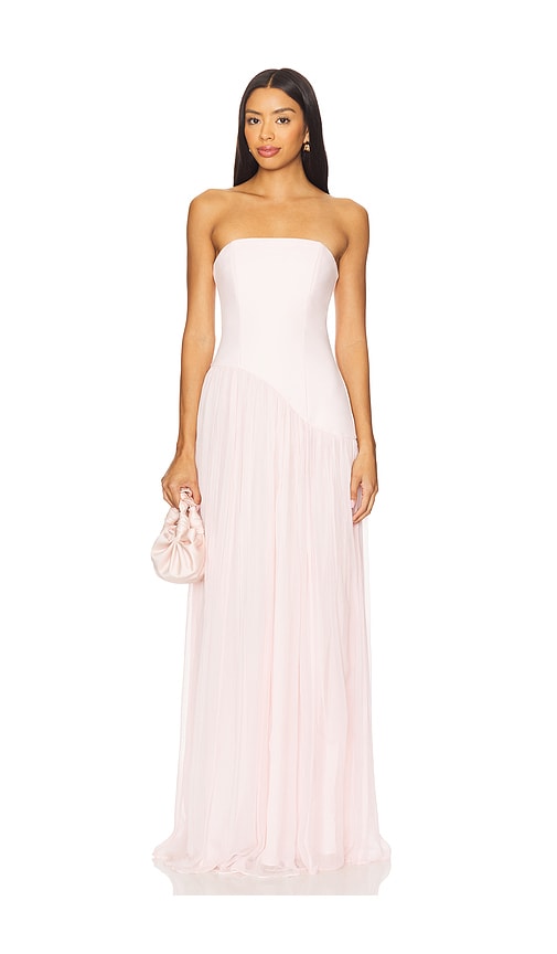 Lovers & Friends Alice Strapless Gown In Pink
