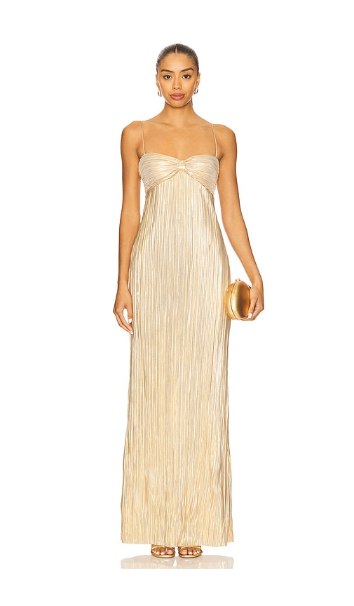 Lovers & Friends Mya Gown In Gold