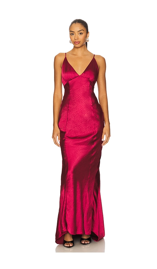 Lovers & Friends Sloane Gown In Red
