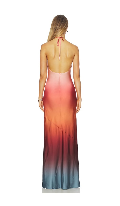 view 3 of 3 Marie Gown in Orange Blue Ombre