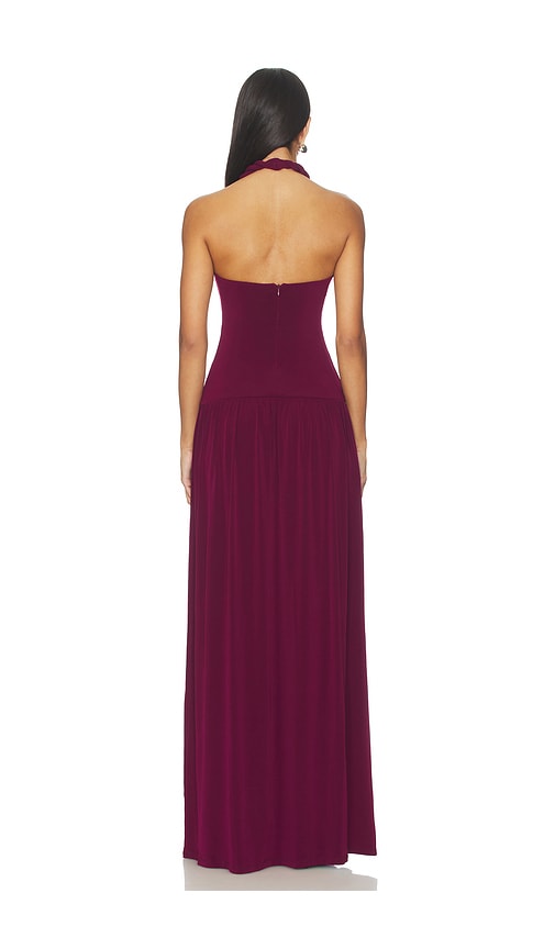 view 3 of 3 Megan Gown in Wine