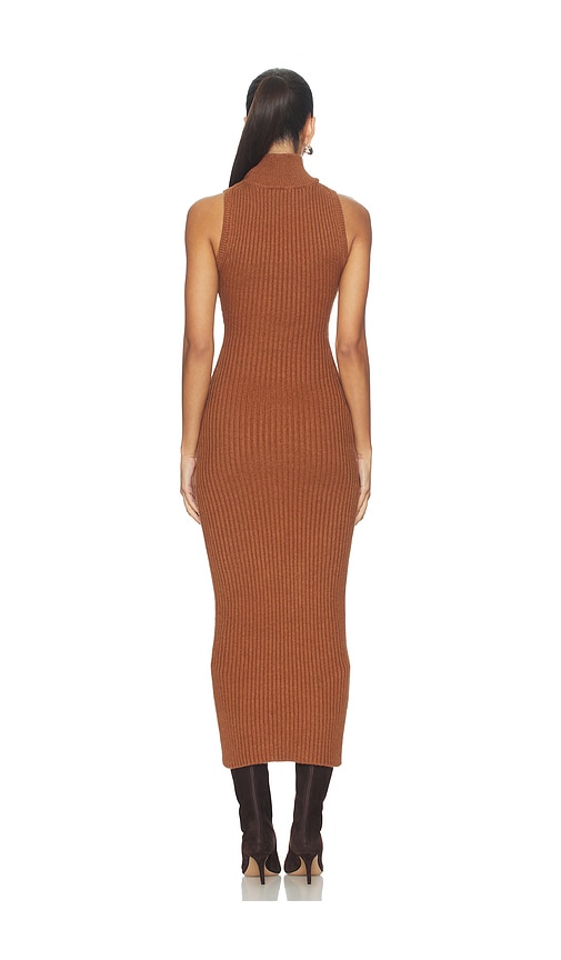 view 3 of 3 Cary Mock Neck Midi Dress in Chestnut