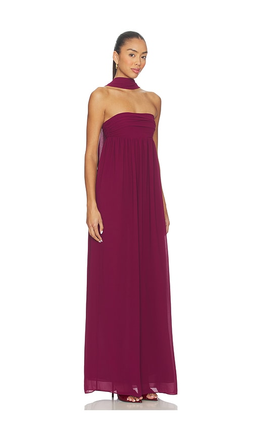 Lovers & Friends Soleil Gown In Burgundy