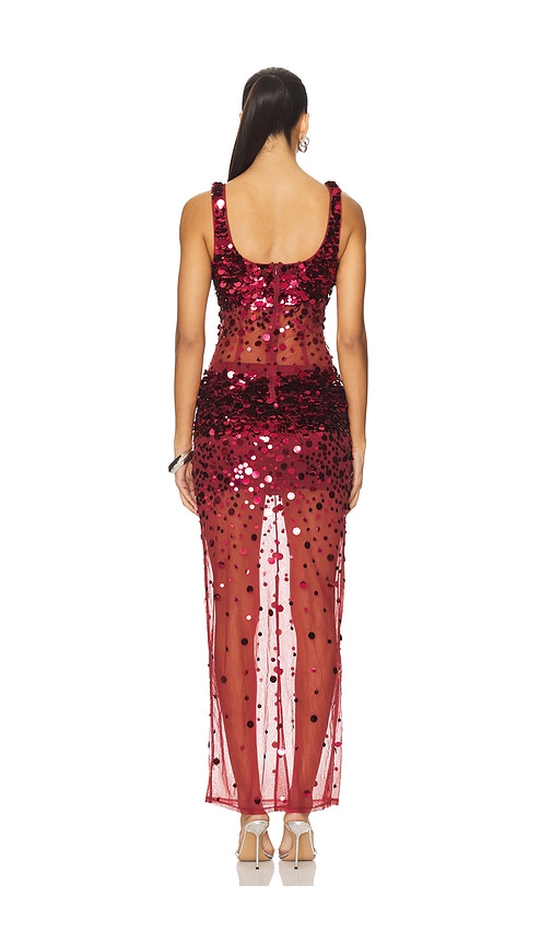 view 3 of 4 Lydia Sequin Maxi Dress in Wine