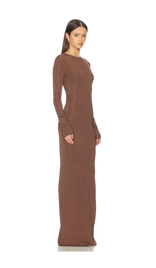 view 3 of 3 Maize Maxi Dress in Metallic Brown