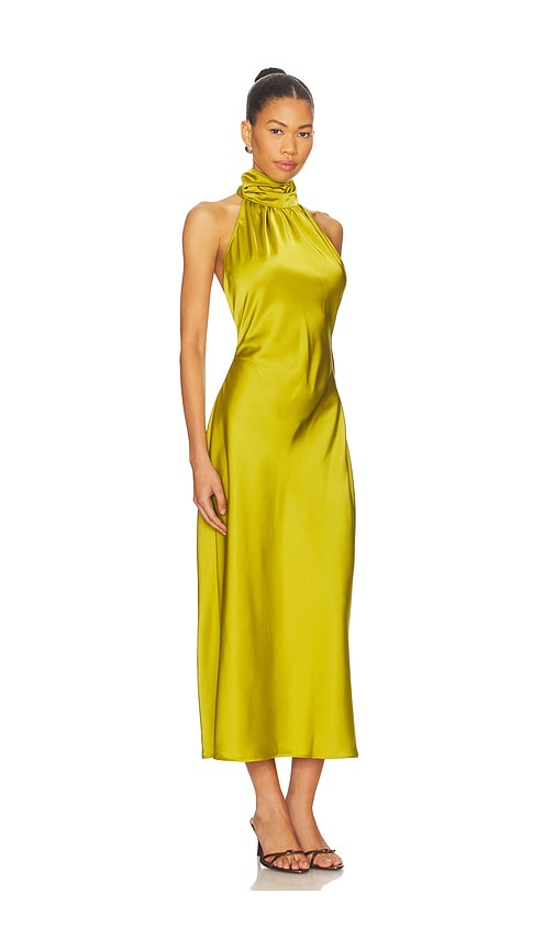 view 3 of 4 Reina Midi Dress in Chartreuse