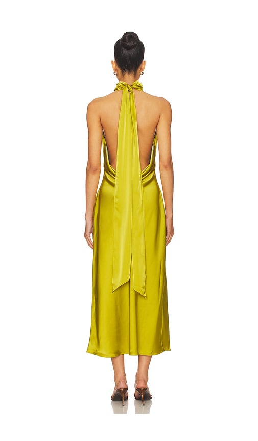 view 4 of 4 Reina Midi Dress in Chartreuse