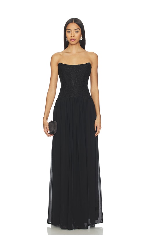 Lovers & Friends Joanna Gown In Black