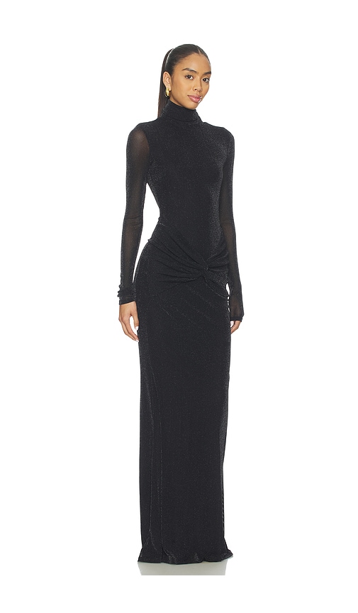 view 3 of 4 Lucille Gown in Metallic Black