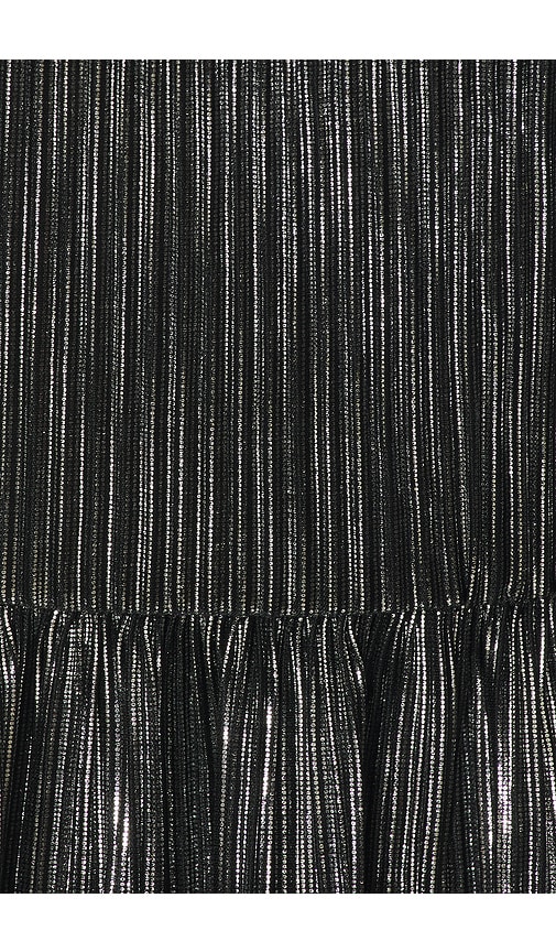 view 4 of 4 Emmy Gown in Silver & Black Metallic