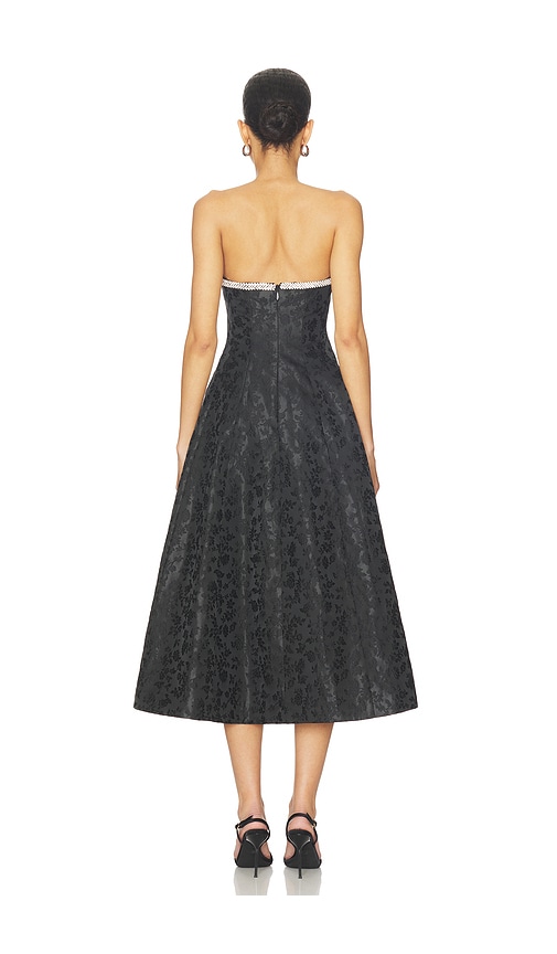 view 3 of 4 Alexandra Midi Dress in Black Brocade